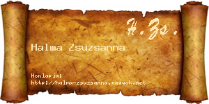 Halma Zsuzsanna névjegykártya
